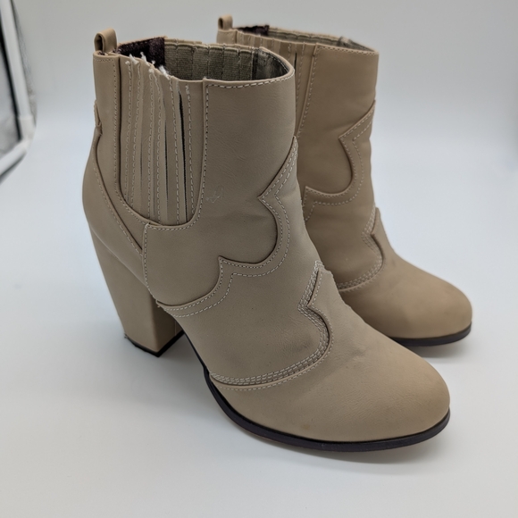 Michael Antonio Tan Heeled Boots - Picture 1 of 7